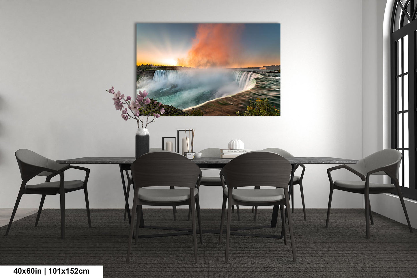 Niagara Falls Sunrise Photo, Waterfalls, Photo Art, Canvas Print, Home Decor, Canvas Wall Art, Sunrise, Landscape Sunrise, Nature