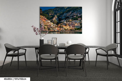 Positano Italy Beach, Italy Photography, Amalfi Coast, Canvas Wall Art, Positano Photo, Italian Home Decor, Summer in Italy, Sunrise