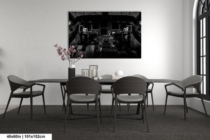Gulfstream V Cockpit, Wall Canvas,Metal, Print, Acrylic. Aviation Photo
