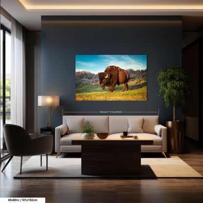 Buffalo Canvas Print, Bison Photograph, Yellowstone National Park Wildlife Photography, Wildlife Wall Art Decor, by Original Photographer