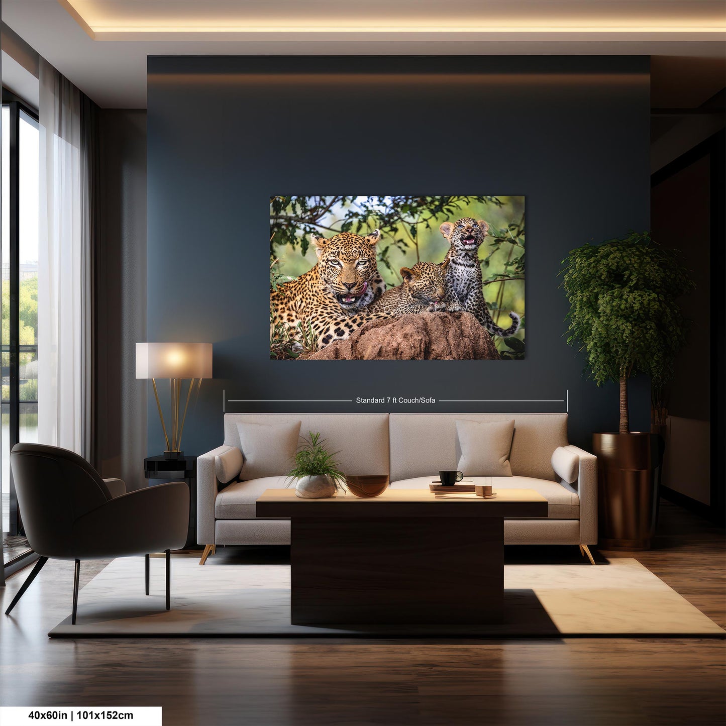 Leopard Mother with Cubs African Safari