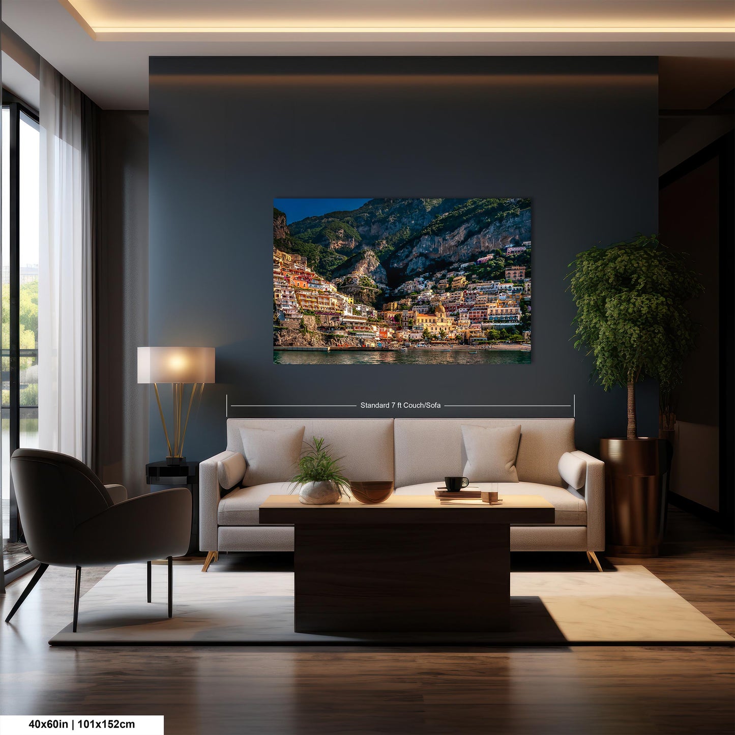 Positano Italy Beach, Italy Photography, Amalfi Coast, Canvas Wall Art, Positano Photo, Italian Home Decor, Summer in Italy, Sunrise