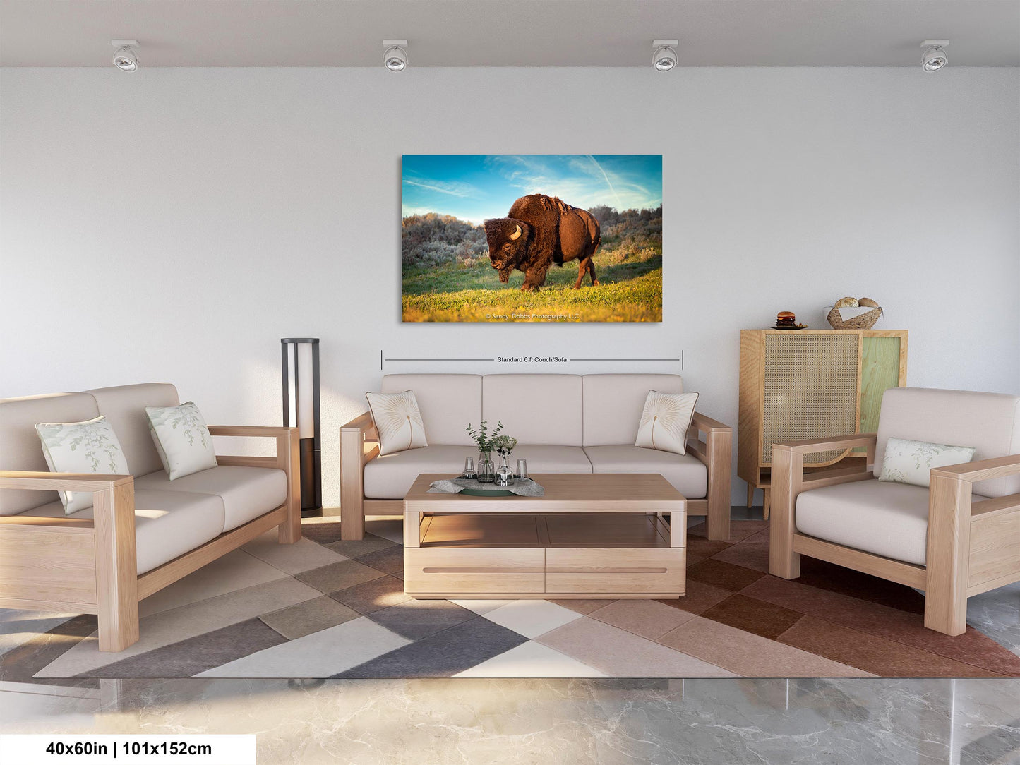 Buffalo Canvas Print, Bison Photograph, Yellowstone National Park Wildlife Photography, Wildlife Wall Art Decor, by Original Photographer