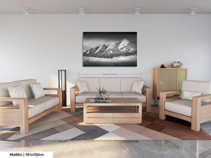 Boulder Colorado | Flatirons | Boulder | Black and White | Canvas/Metal/Acrylic and/or Print