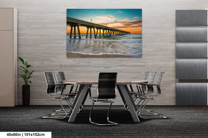 Coastal Awakening: Wrightsville Beach Photography Jonnie Mercers Fishing Pier North Carolina Architectural Seascape Wall Art