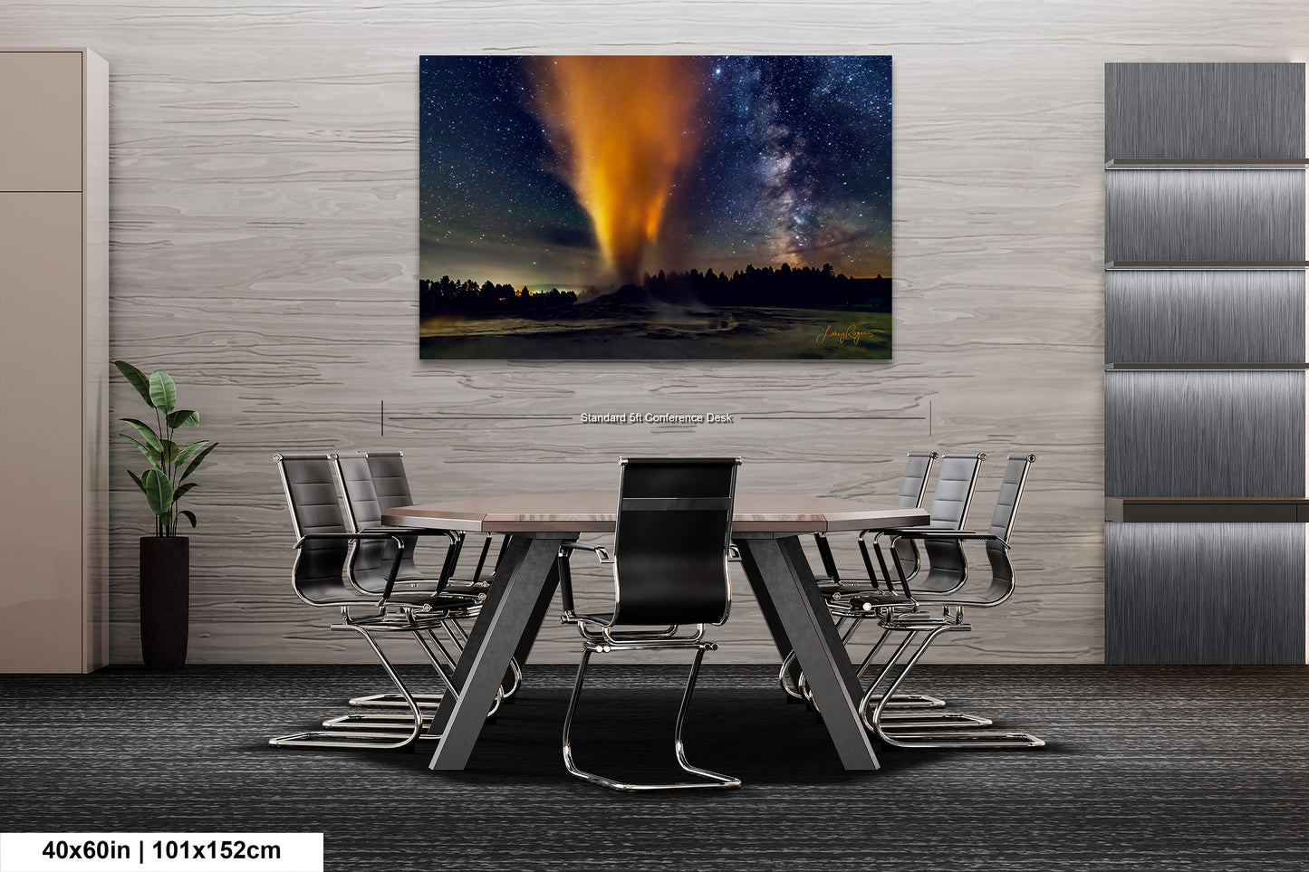 Starry Night in Yellowstone, Night Sky, Milky Way, Living Room, Bedroom, Office, Dorm, Canvas, Metal, Acrylic, Paper Print