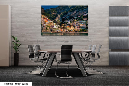 Positano Italy Beach, Italy Photography, Amalfi Coast, Canvas Wall Art, Positano Photo, Italian Home Decor, Summer in Italy, Sunrise