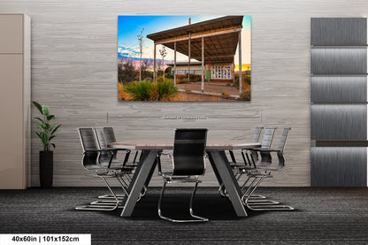 Abandoned Gas Station Mural Art Print | Lobo Texas Ghost Town Landscape | Desert Americana Wall Decor | Keep the Lonely Places Lonely
