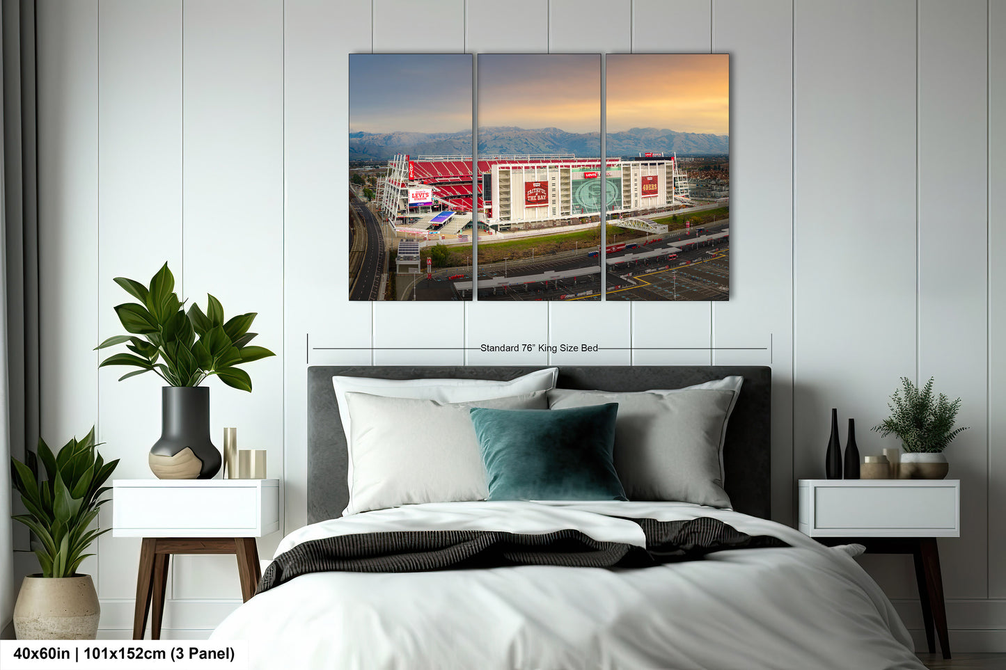 Levi's Stadium Wall Art | San Francisco 49ers Print & Bay Area Decor American Football Season for Man Cave or Game Room