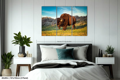 Buffalo Canvas Print, Bison Photograph, Yellowstone National Park Wildlife Photography, Wildlife Wall Art Decor, by Original Photographer