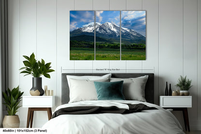 Mt. Sopris picture, Colorado mountain art, Aspen Colorado, Mt. Sopris Carbondale, Colorado photography, extra large wall art, triptych