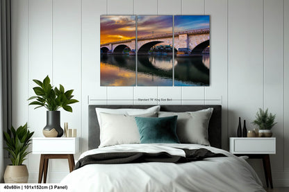 Lakefront Legacy: London Bridge Photography Lake Havasu City Arizona Canvas Print Home Decor