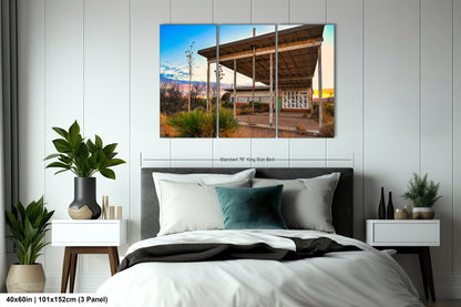 Abandoned Gas Station Mural Art Print | Lobo Texas Ghost Town Landscape | Desert Americana Wall Decor | Keep the Lonely Places Lonely