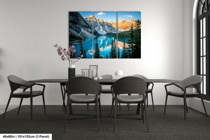 Moraine Lake Sunrise, Banff National Park Canada Landscape Print, Canvas Wall Art Prints,  Wall Decor for Home,Living Room, Bedroom, Office