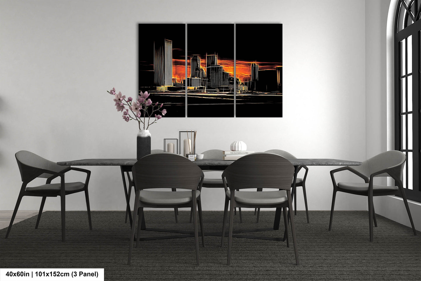 Tulsa Skyline Wall Art, Abstract Tulsa Skyline Print, Tulsa Abstract Art, Tulsa Print, Tulsa Oklahoma Abstract Wall Art