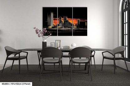 Tulsa Skyline Wall Art, Abstract Tulsa Skyline Print, Tulsa Abstract Art, Tulsa Print, Tulsa Oklahoma Abstract Wall Art