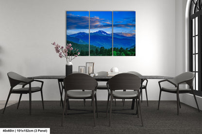 Rocky Mountain national park, Colorado canvas, Estes Park photo, Longs Peak picture, mountain wall decor