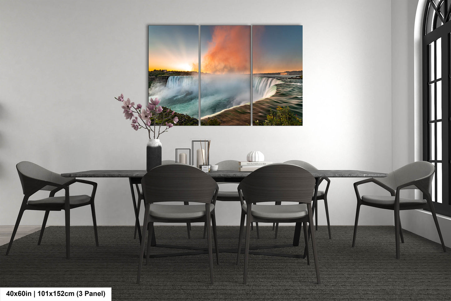 Niagara Falls Sunrise Photo, Waterfalls, Photo Art, Canvas Print, Home Decor, Canvas Wall Art, Sunrise, Landscape Sunrise, Nature