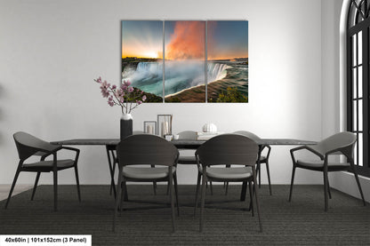 Niagara Falls Sunrise Photo, Waterfalls, Photo Art, Canvas Print, Home Decor, Canvas Wall Art, Sunrise, Landscape Sunrise, Nature