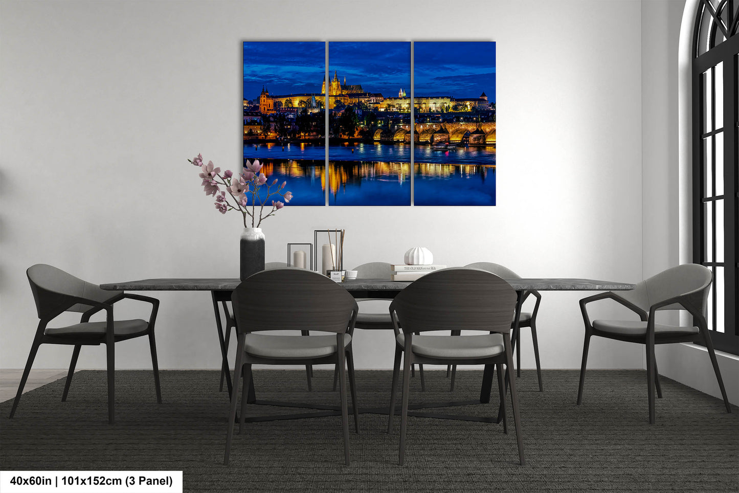 Prague Castle on Canvas, Cityscape Print, Photo Art, Prague Photography, Canvas Wall Art, Prague Czech Republic, Charles Bridge, River
