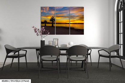 Radiant Horizons: Sunset at Lake Havasu Wall Art State Park Canvas Metal Print Arizona Photography