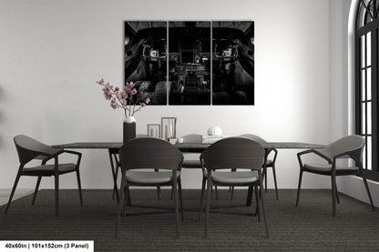 Gulfstream V Cockpit, Wall Canvas,Metal, Print, Acrylic. Aviation Photo