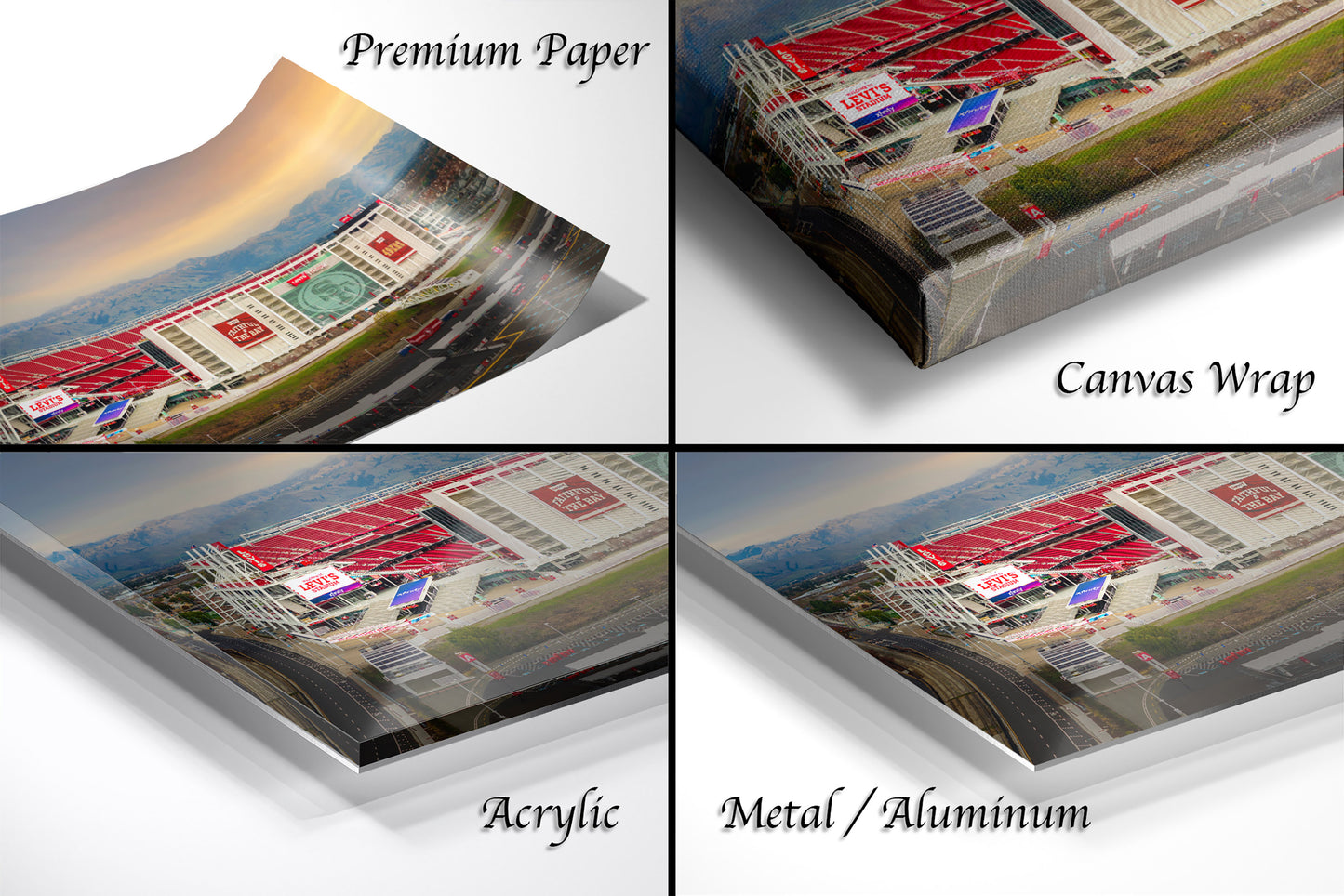 Levi's Stadium Wall Art | San Francisco 49ers Print & Bay Area Decor American Football Season for Man Cave or Game Room