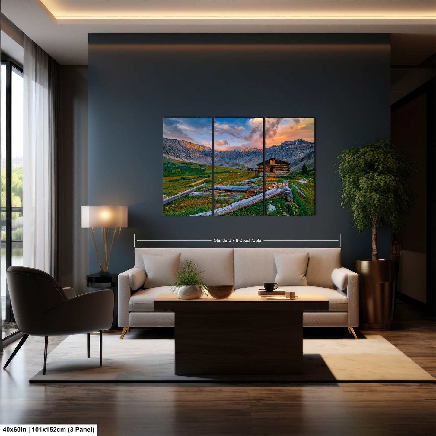 Mayflower Gulch sunset landscape, Leadville Colorado, San Juan mountains, mountain sunset, Rocky Mountains, Colorado art, triptych