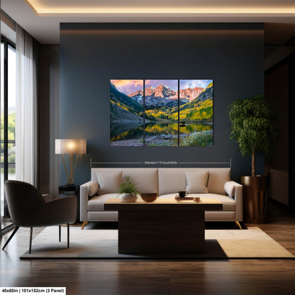 Maroon Bells with moose, Maroon Bells fall picture, Colorado aspens wall art, Autumn colors and mountains, Aspen Colorado landscape print