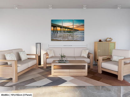 Coastal Awakening: Wrightsville Beach Photography Jonnie Mercers Fishing Pier North Carolina Architectural Seascape Wall Art