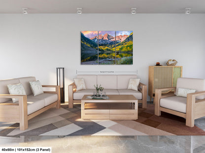 Maroon Bells with moose, Maroon Bells fall picture, Colorado aspens wall art, Autumn colors and mountains, Aspen Colorado landscape print
