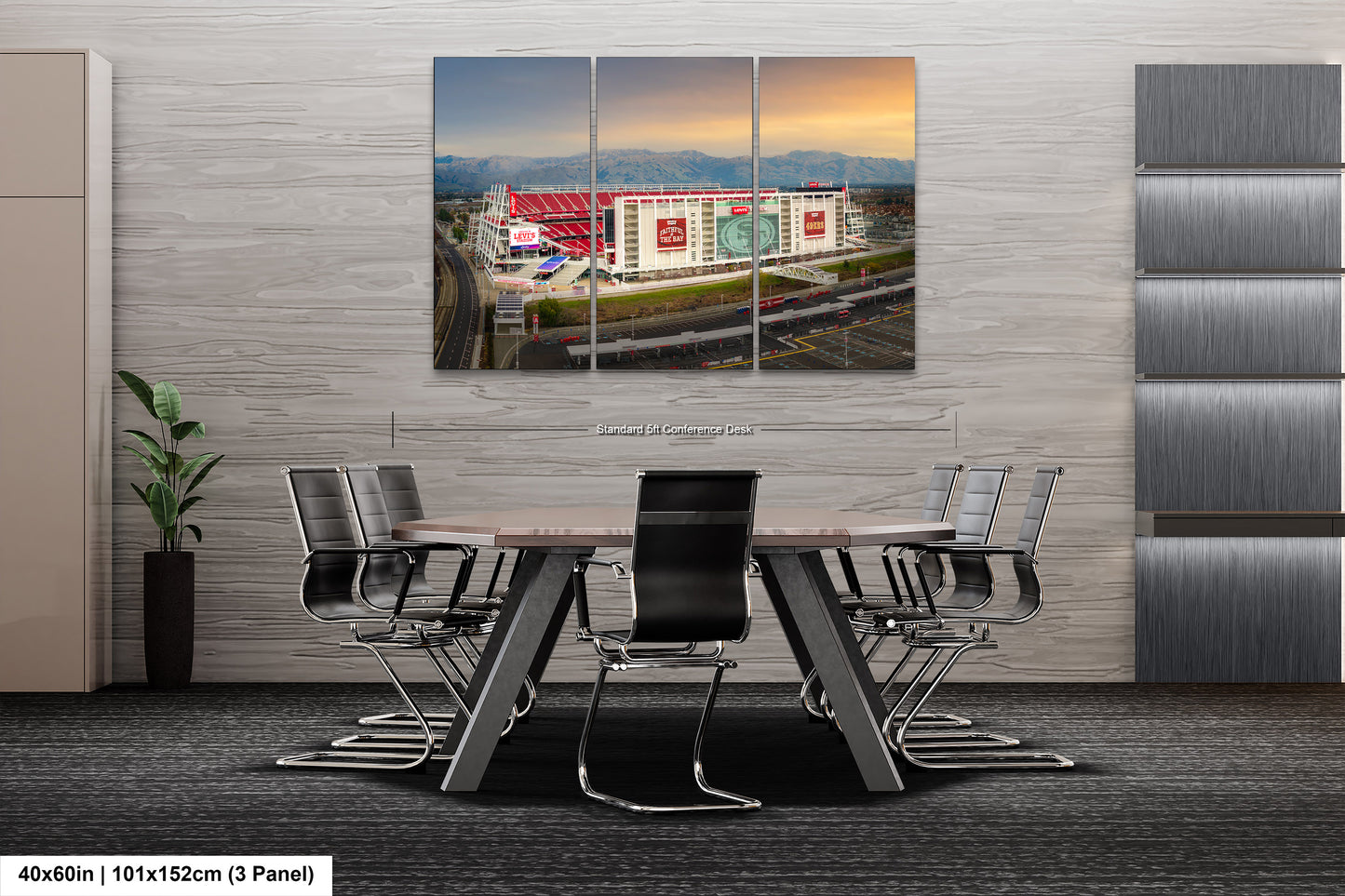 Levi's Stadium Wall Art | San Francisco 49ers Print & Bay Area Decor American Football Season for Man Cave or Game Room