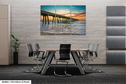 Coastal Awakening: Wrightsville Beach Photography Jonnie Mercers Fishing Pier North Carolina Architectural Seascape Wall Art