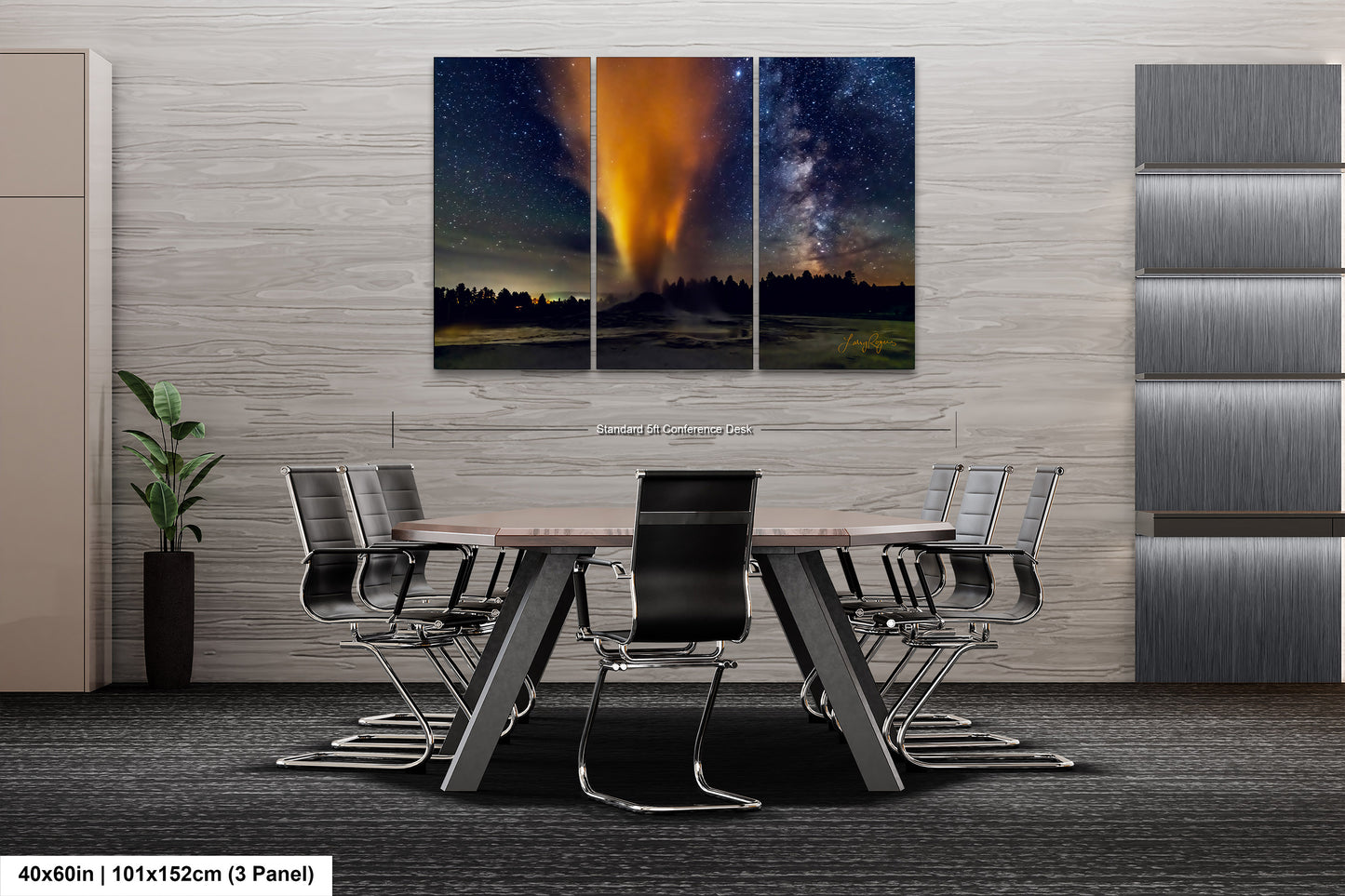 Starry Night in Yellowstone, Night Sky, Milky Way, Living Room, Bedroom, Office, Dorm, Canvas, Metal, Acrylic, Paper Print
