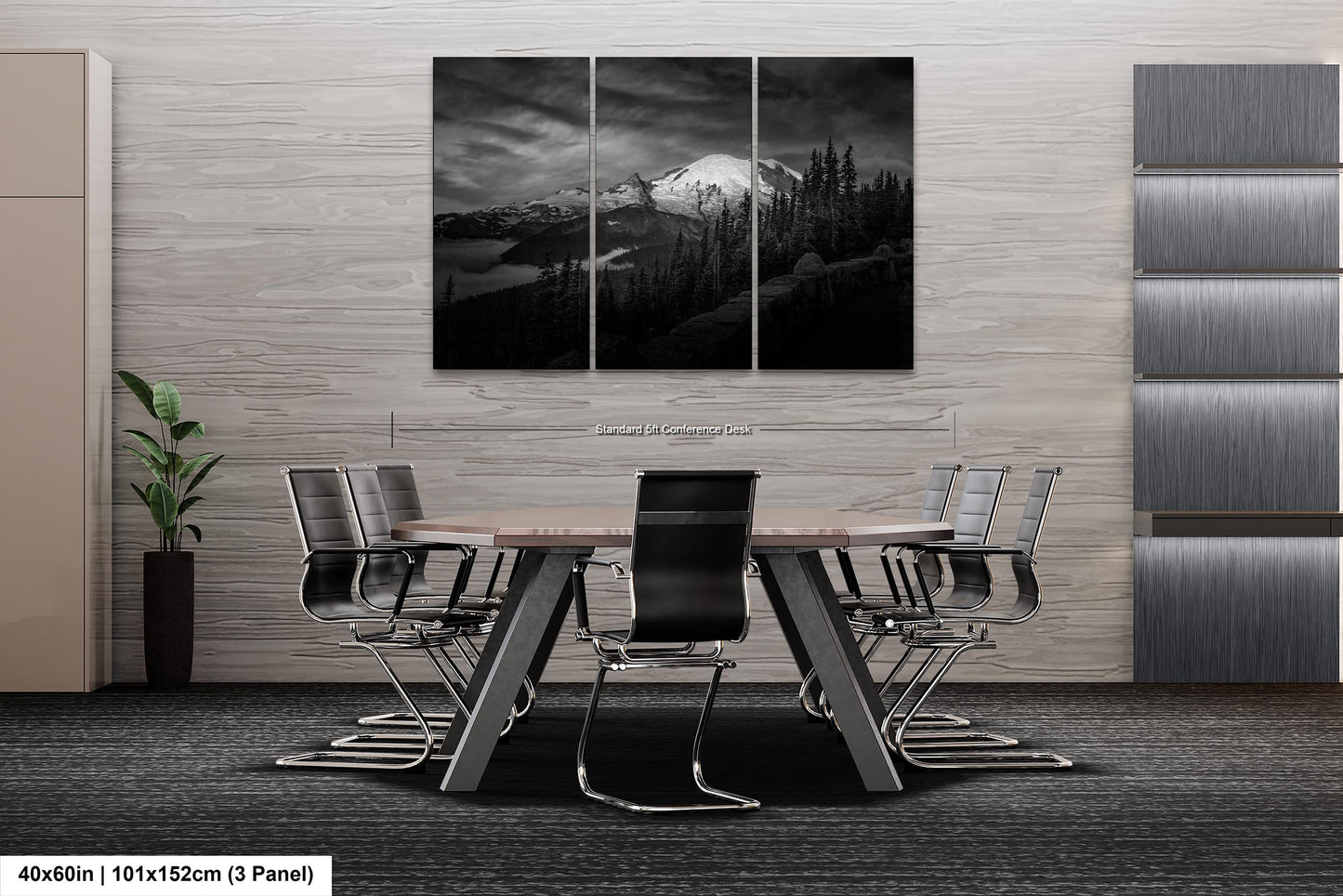 Mt Rainier Sunrise Photo Black and White Print, Mt Rainier National Park, Photography Landscape Canvas Wall Art Print, Washington Landscape