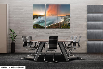 Niagara Falls Sunrise Photo, Waterfalls, Photo Art, Canvas Print, Home Decor, Canvas Wall Art, Sunrise, Landscape Sunrise, Nature