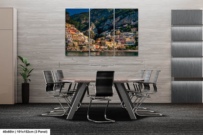 Positano Italy Beach, Italy Photography, Amalfi Coast, Canvas Wall Art, Positano Photo, Italian Home Decor, Summer in Italy, Sunrise