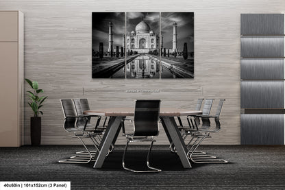 Taj Mahal Art Print, Photo Art, Black and White Canvas Print, Home Decor, Wall Art, Architecture Photography, India Photography, Travel