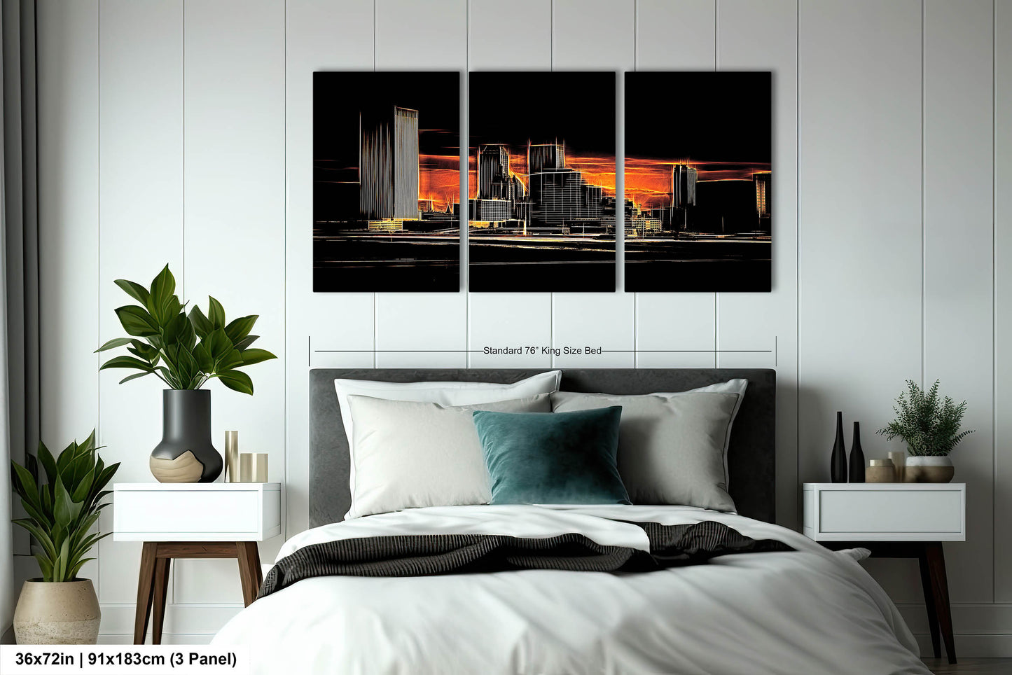 Tulsa Skyline Wall Art, Abstract Tulsa Skyline Print, Tulsa Abstract Art, Tulsa Print, Tulsa Oklahoma Abstract Wall Art