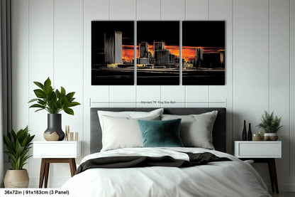 Tulsa Skyline Wall Art, Abstract Tulsa Skyline Print, Tulsa Abstract Art, Tulsa Print, Tulsa Oklahoma Abstract Wall Art