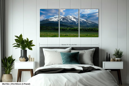 Mt. Sopris picture, Colorado mountain art, Aspen Colorado, Mt. Sopris Carbondale, Colorado photography, extra large wall art, triptych