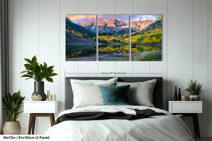 Maroon Bells with moose, Maroon Bells fall picture, Colorado aspens wall art, Autumn colors and mountains, Aspen Colorado landscape print