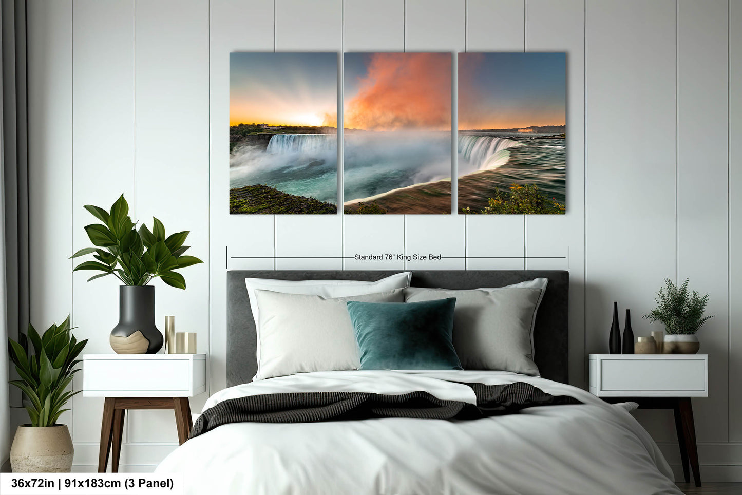 Niagara Falls Sunrise Photo, Waterfalls, Photo Art, Canvas Print, Home Decor, Canvas Wall Art, Sunrise, Landscape Sunrise, Nature