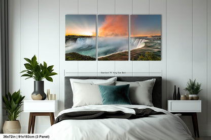 Niagara Falls Sunrise Photo, Waterfalls, Photo Art, Canvas Print, Home Decor, Canvas Wall Art, Sunrise, Landscape Sunrise, Nature