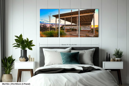 Abandoned Gas Station Mural Art Print | Lobo Texas Ghost Town Landscape | Desert Americana Wall Decor | Keep the Lonely Places Lonely