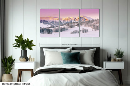 Snow Capped Mountains Sunrise Landscape Winter Print/Canvas/Acrylic/Metal