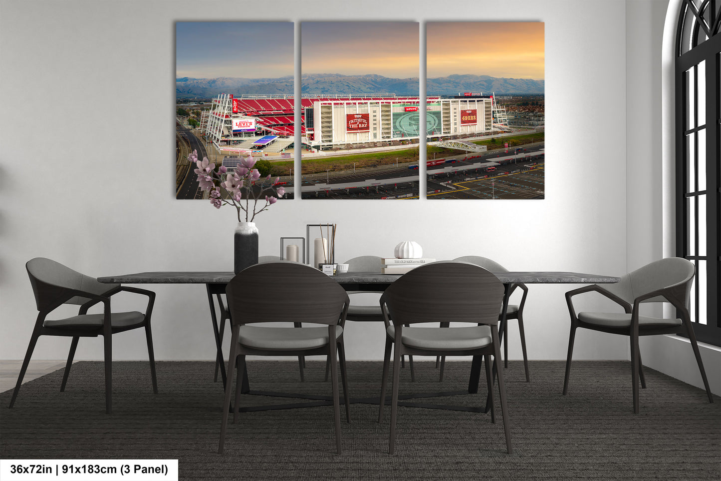 Levi's Stadium Wall Art | San Francisco 49ers Print & Bay Area Decor American Football Season for Man Cave or Game Room