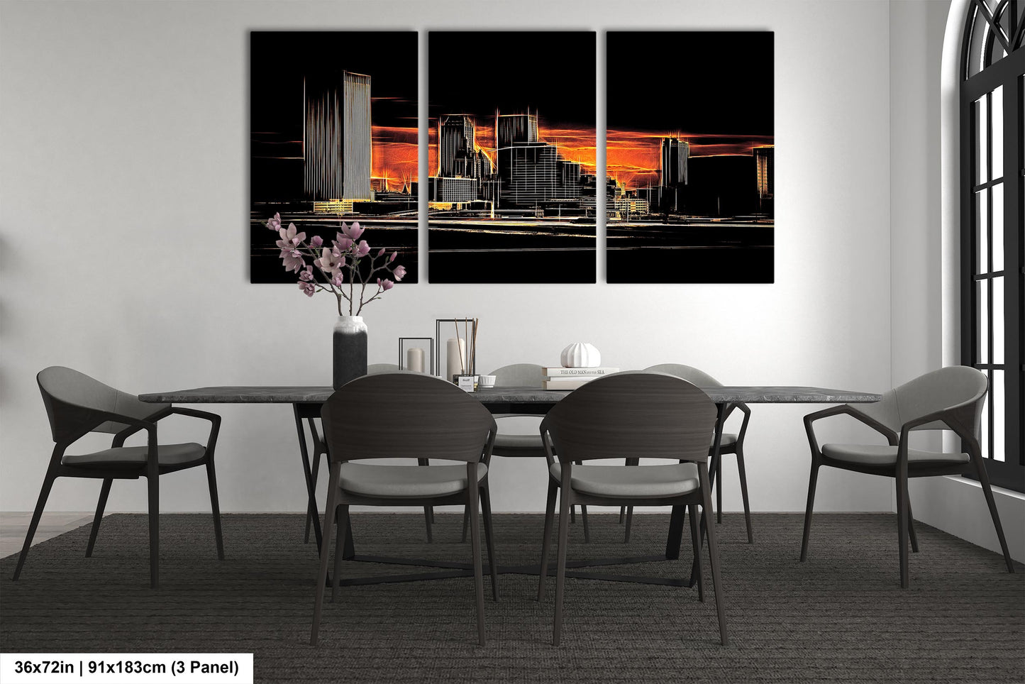 Tulsa Skyline Wall Art, Abstract Tulsa Skyline Print, Tulsa Abstract Art, Tulsa Print, Tulsa Oklahoma Abstract Wall Art