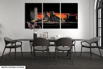 Tulsa Skyline Wall Art, Abstract Tulsa Skyline Print, Tulsa Abstract Art, Tulsa Print, Tulsa Oklahoma Abstract Wall Art