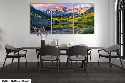 Maroon Bells with moose, Maroon Bells fall picture, Colorado aspens wall art, Autumn colors and mountains, Aspen Colorado landscape print